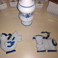 Set in ceramica anni 60, sale, spezie, ampolla