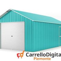 Baracca cantiere 438x724 con saracinesca azzurro