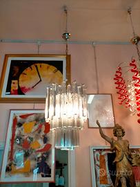 lampadario in vetro attribuito a venini