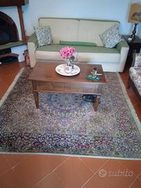 TAPPETO ORIGINALE PERSIANO TAVOLO NOCE 800"INTARSI