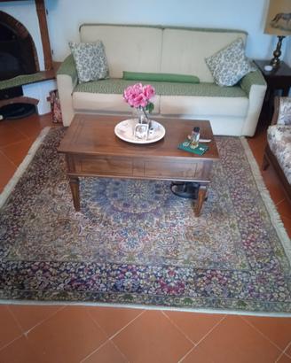 TAPPETO ORIGINALE PERSIANO TAVOLO NOCE 800"INTARSI