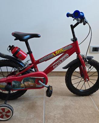 Bicicletta Bimbo Disney Cars Saetta McQueen 14" 