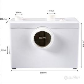 Trituratore sanitario Sanitrit, maceratore 600W