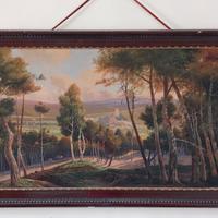 Grande dipinto olio su tela con cornice 