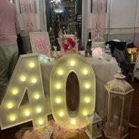 Numero 40 luminoso