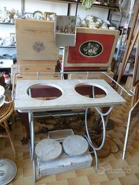 Antica toelette marmo e ferro doppio foro anni 50