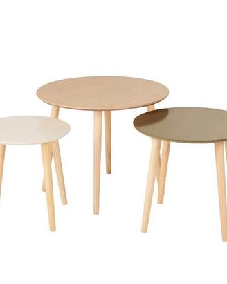 Tavolino rotondo Maison du Monde color beige rosat