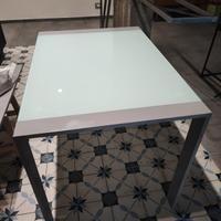 tavolo cristallo rettangolare allungabil 104 x 74