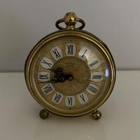 Orologio da tavolo sveglia WALT vintage ottone