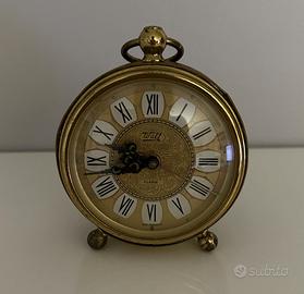 Orologio da tavolo sveglia WALT vintage ottone