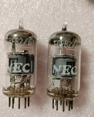 Coppia valvole ecf82 6u8a NEC NOS