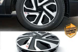 4 Copricerchi per FIAT 13 Pollici Silver e Nere ST