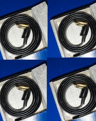 4pz CINTURA CUOIO NERA con fibbia 4pz di CINTURA C