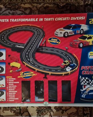 Pista elettrica trasformabile in più circuiti