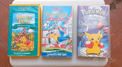 3 Cassette VHS,2 Disney 1 Pokemon originali 