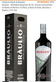 Braulio 3 Litri + 6 bicchieri