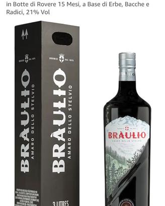 Braulio 3 Litri + 6 bicchieri