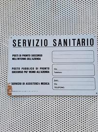 Cartello vintage servizio sanitario