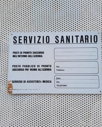 Cartello vintage servizio sanitario