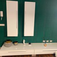 Parete soggiorno moderna bianca - design minimal