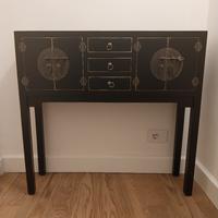 consolle nera orientale shabby chic