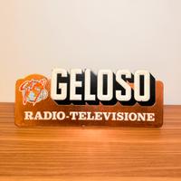 CARTELLINO PUBBLICITARIO RADIO TV GELOSO ORIGINALE