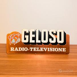 CARTELLINO PUBBLICITARIO RADIO TV GELOSO ORIGINALE