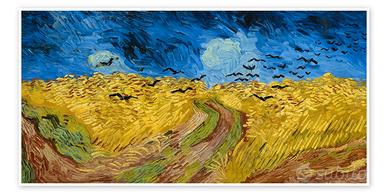 Poster Van Gogh "campo di grano coi corvi"
