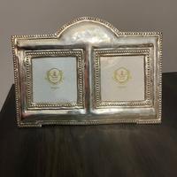 Portafoto doppio in Sheffield e legno Royal Family