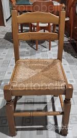 Codice: 267165 SET 6 SEDIE CON SEDUTA IMPAGLIATA