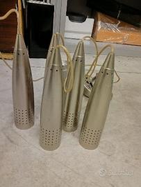  5 FARETTI PENDENTI IN ACCIAIO - DESIGN MODERNO -