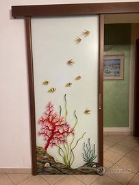 Porta a vetro scorrevole.