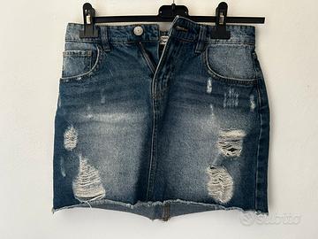 Minigonna effetto denim Terranova
