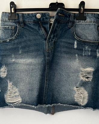 Minigonna effetto denim Terranova