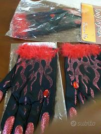 guanti neri per travestimenti 