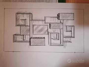 LIBRERIA/MOBILE GIORNO ARTIGIANALE