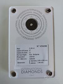 Diamante da Investimento Sigillato in Blister 0.08