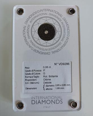 Diamante da Investimento Sigillato in Blister 0.08
