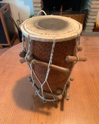 Tamburo etnico in legno tipo djambe