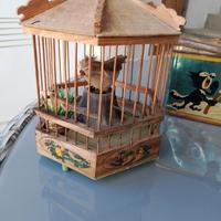uccello decorativo in gabbia vintage 