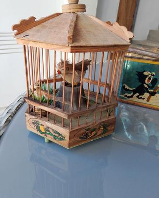 uccello decorativo in gabbia vintage 