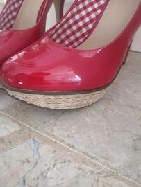 Scarpe decoltè tacchi rosse