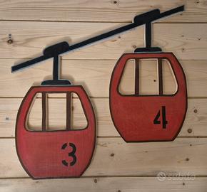 Cabinovia in legno fatta a mano 60x60 – arredament