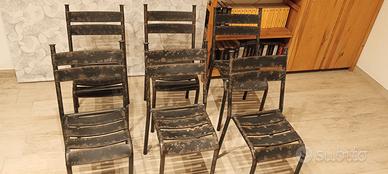 Sedie in stile industriale con finitura effetto in