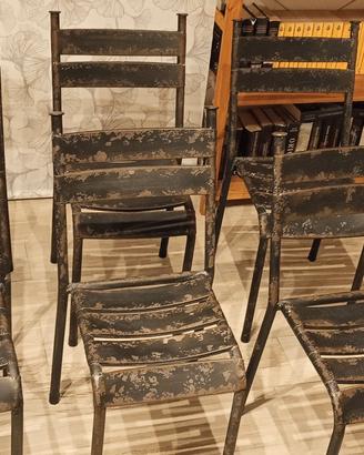 Sedie in stile industriale con finitura effetto in