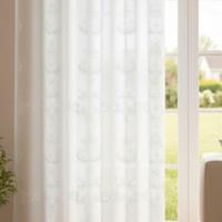 tenda Bianca velata con anelli motivo floreale