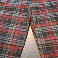 Pantaloni scozzesi rosso-grigio-neri