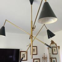 Lampadario stile industriale con 3 bracci orientab