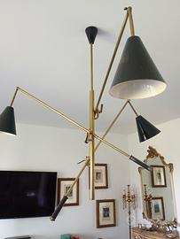 Lampadario stile industriale con 3 bracci orientab