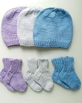 Berretto e calzini per prematuro